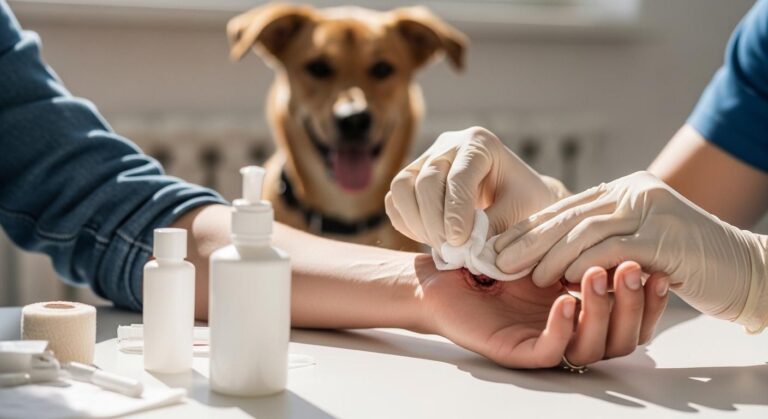 What happens when a dog bites someone