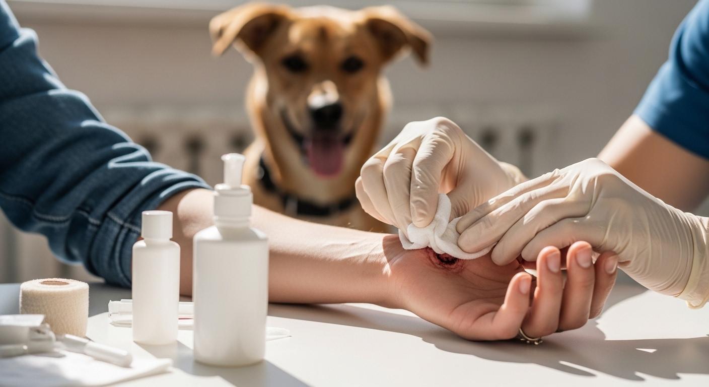 What happens when a dog bites someone