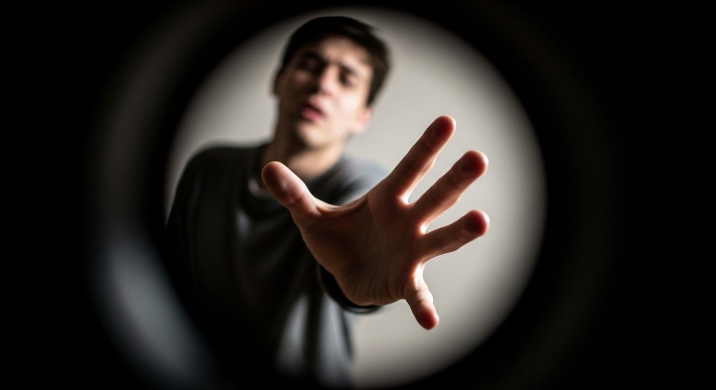 tunnel vision effect during oxygen deprivation realistic view